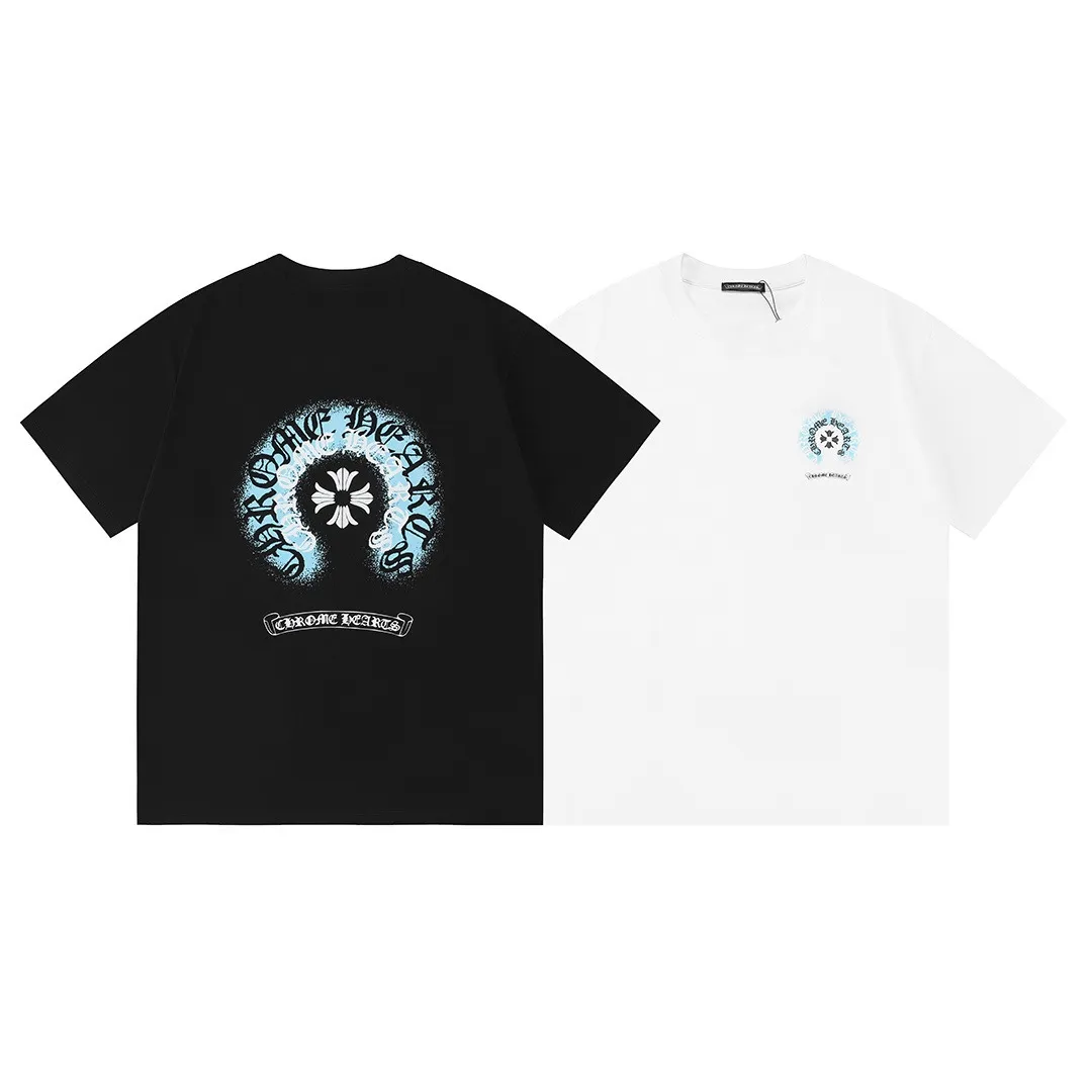 P150 Chrome Hearts 2026 official website new style Sanskrit letter logo on the front and back, same style for men and women, short-sleeved T-shirt ·Customized 300g 100% double yarn pure cotton fabric ·Dyeing 32 counts double-strand thread ·Collar label, hangtag, main mark and three labels complete Color: White Size: XS S M L